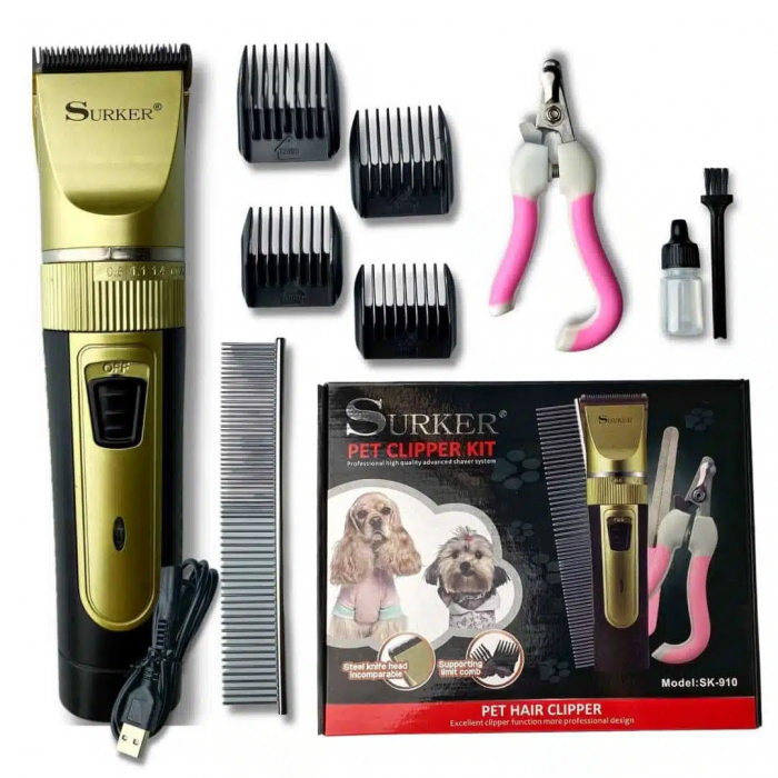 Aparat de tuns cu acumulator pentru animale Surker, accesorii incluse [3]