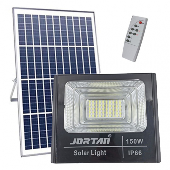 Proiector 150W cu LED SMD, panou solar si telecomanda, Jortan JT-BJ150W-TZ [3]