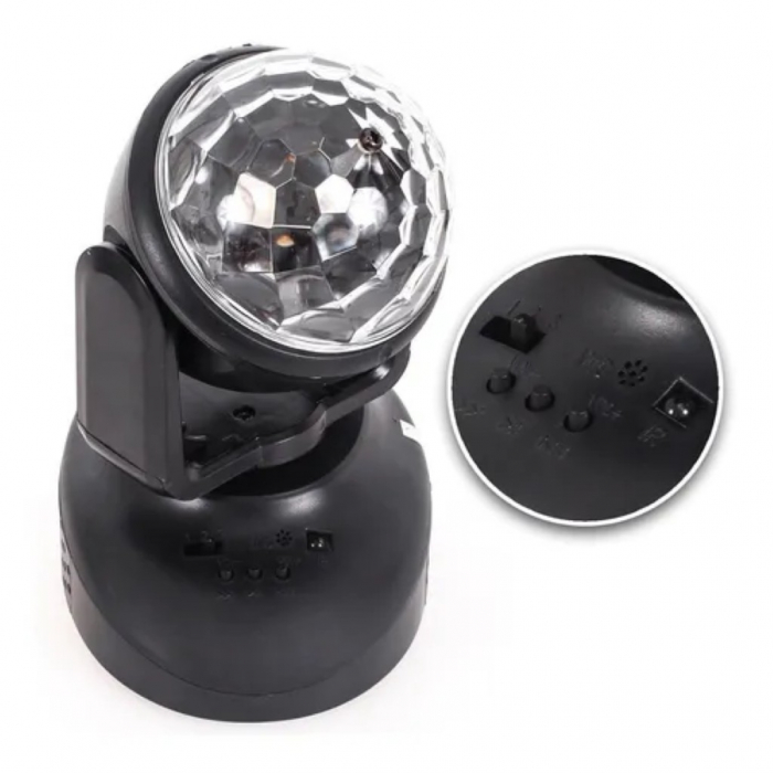 Proiector Disco LSY080 LED rotativ 360 cu telecomanda, Moving Head Lighting [4]
