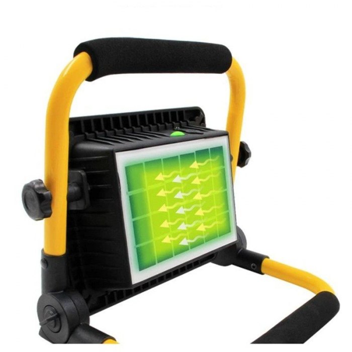 Proiector solar portabil tip lampa de lucru 50W,cu incarcare solara si USB [4]