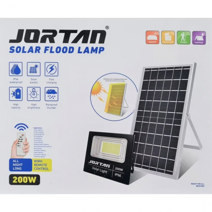 Proiector solar puternic JORTAN® de 200W si telecomanda inclusa [3]
