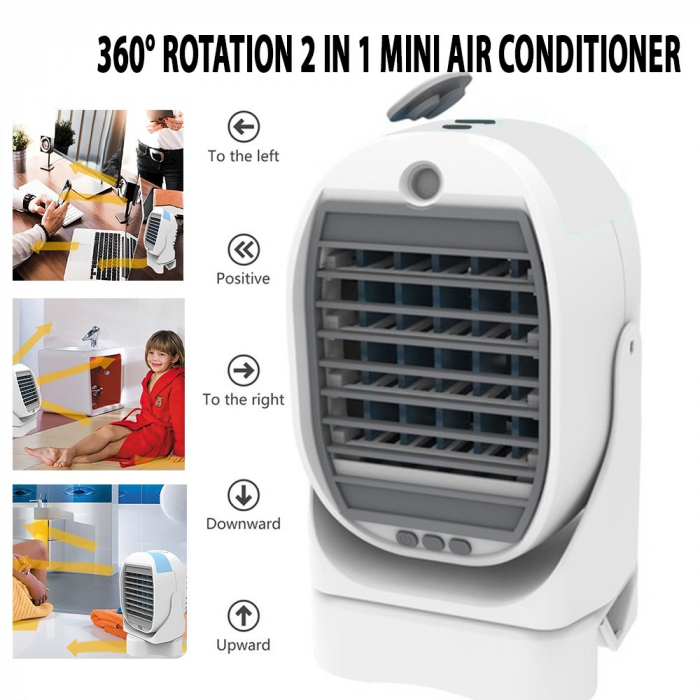 Racitor de aer 2 in 1 Air Cooler, cu vaporizator si rotatie 360 [3]