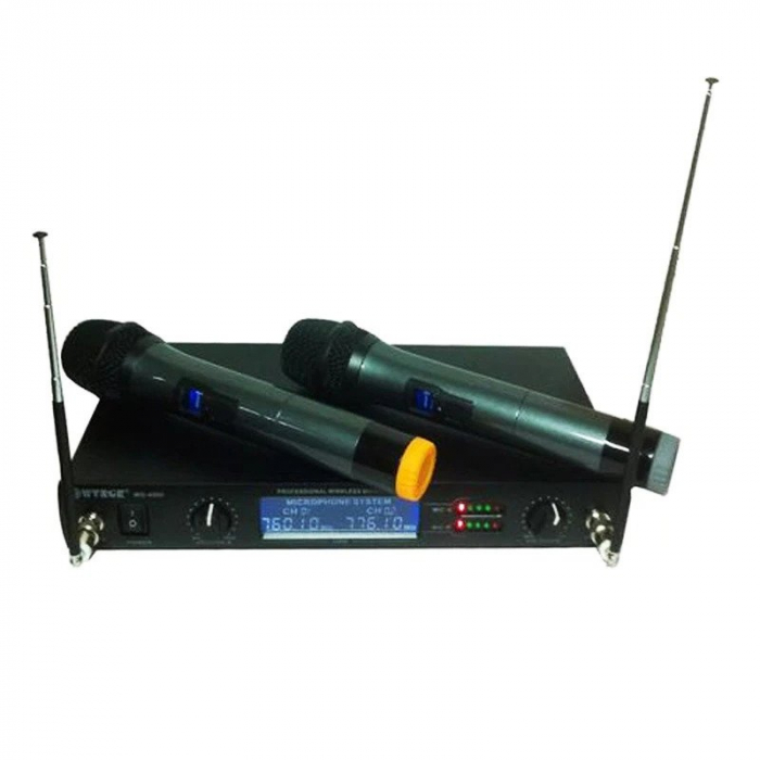 Set 2 microfoane profesionale wireless cu receptor,WVNGR WG-4000 [1]