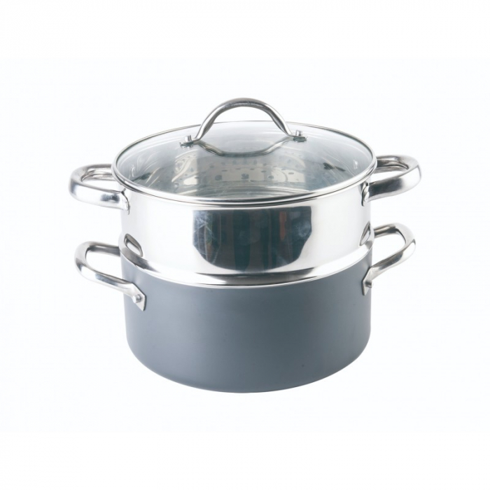 Set 6 piese cu 3 vase din aluminiu,invelis antiaderent Titanium & Ceramic,Grunberg GR 6936 [2]
