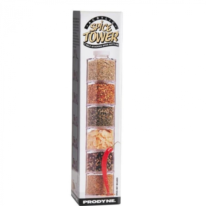 Set condimente Spice Tower Carousel, 6 recipiente transparente [4]