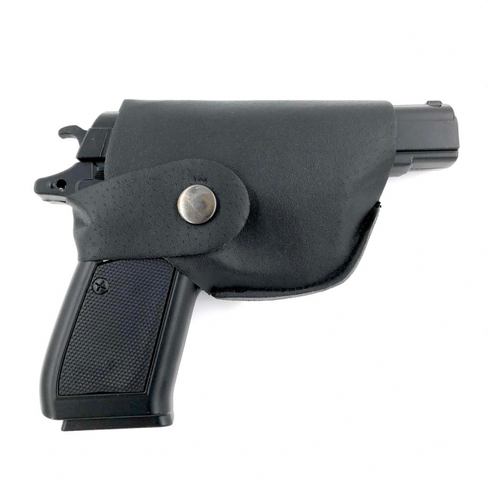 Bricheta antivant reincarcabila tip pistol metalic,cu teaca inclusa si suport [2]
