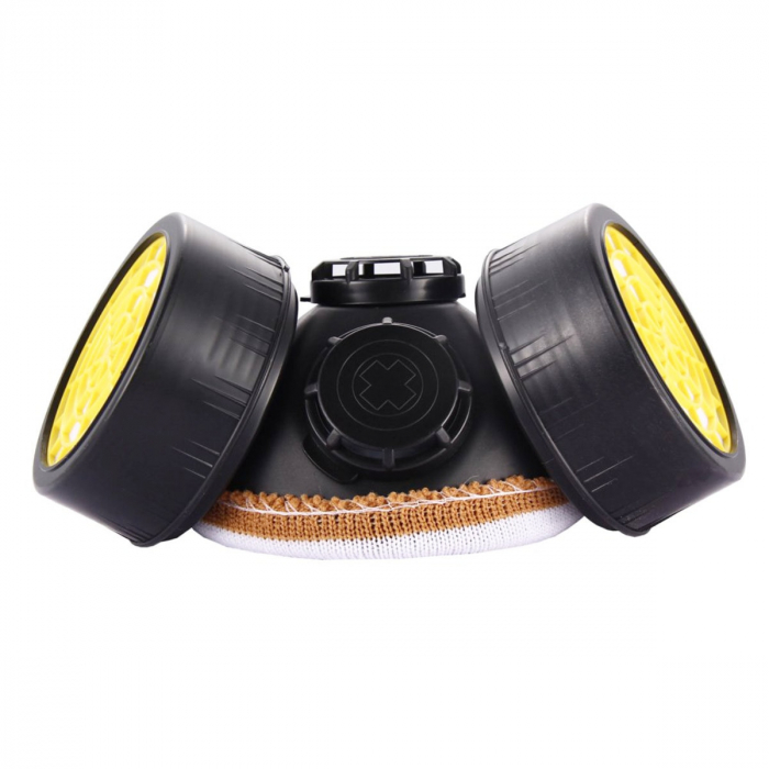 Set ochelari si masca de protectie cu 2 filtre de carbon activ, pentru lucru in mediu chimic [6]