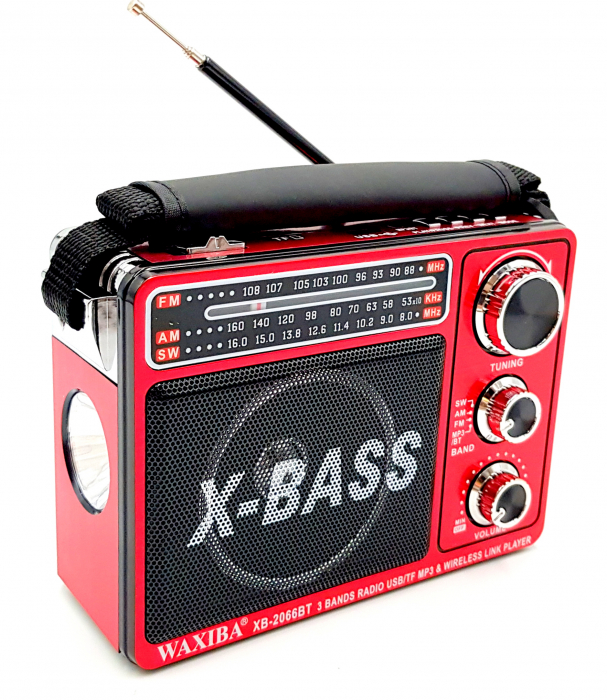 Radio portabil cu Bluetooth, MP3 Player si lanterna, Waxiba XB-2066BT [2]