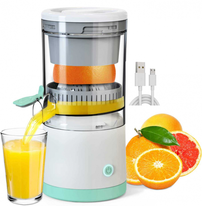 Storcator electric de citrice portabil cu alimentare USB 45W, Citrus Juicer [2]