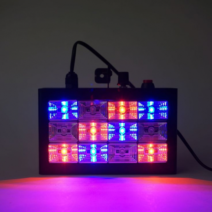 Stroboscop disco cu jocuri de lumini,Strobe 12 LED-uri [4]