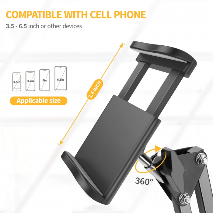 Suport de masa pentru telefon si tableta cu brat ajustabil [3]