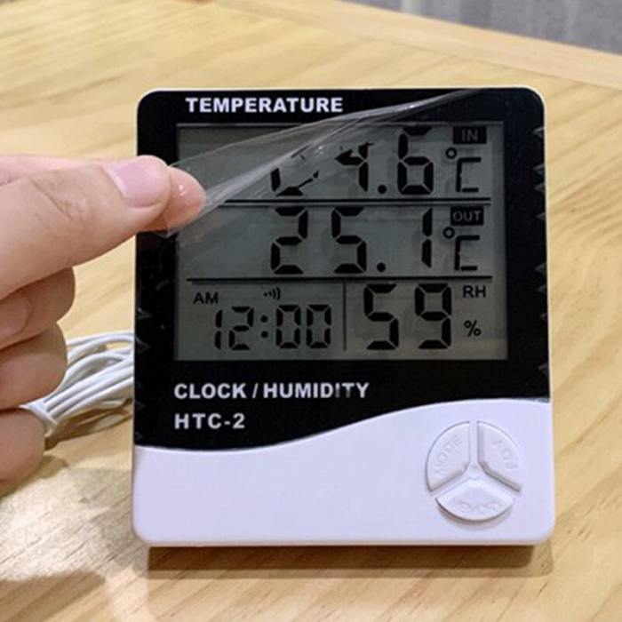 Termometru cu afisarea temperaturii si a umiditatii HTC-2, la interior si exterior [2]