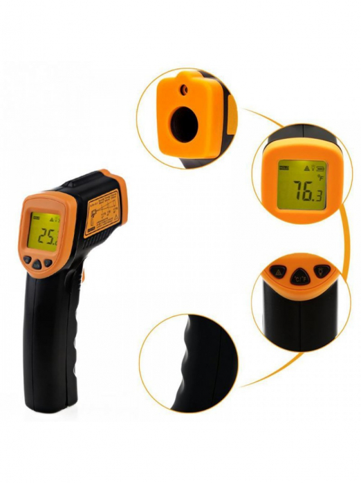 Termometru digital industrial cu infrarosu fara contact, Smart Sensor AR360+ [1]