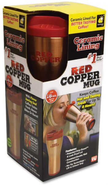 Termos pentru cafea cu Smart Grip si interior inox Red Copper [4]