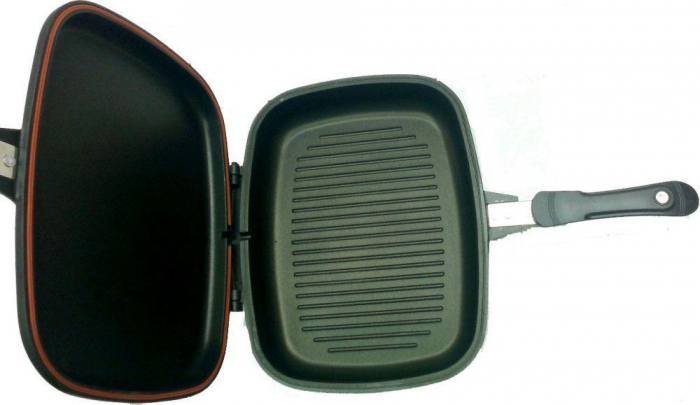 Tigaie Doubletta 36 cm antiaderenta teflonata,tip grill Dessini Italy [3]