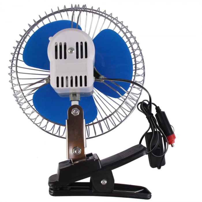 Ventilator auto 12V oscilant cu rama metalica inclusa,6 inch ( 15,24 cm )) [3]