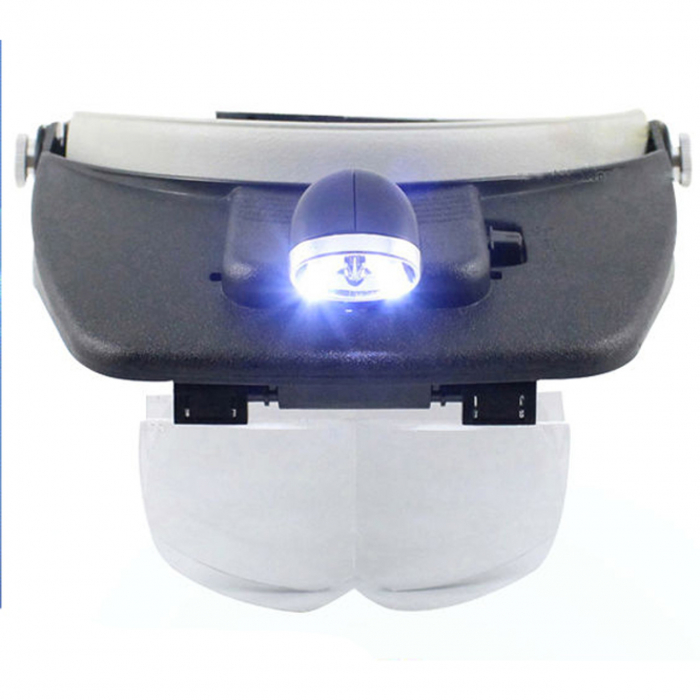 Viziera cozoroc cu 4 lentile lupe de schimb si 2 lumini LED-uri, MG81001 [3]