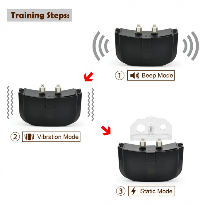 Zgarda electrica pentru dresaj si antilatrat caini,Petrainer 998D [5]
