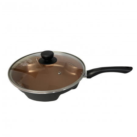 Tigai si seturi - Tigaie din ceramica Steel AirFry cu capac de sticla 28 cm