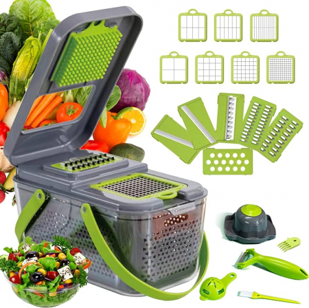 Razatoare multifunctionala Veggie Slicer pentru fructe si legume cu 22 Piese [1]