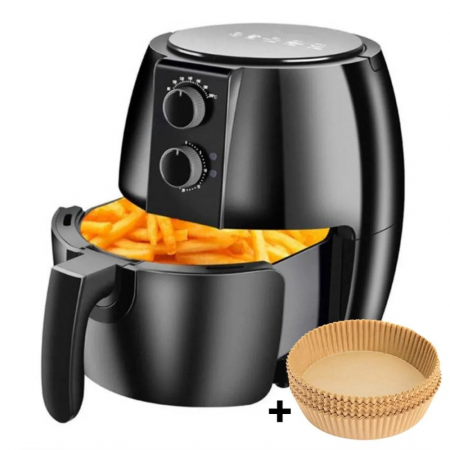 Sandwich-maker - Friteuza fara ulei Air Fryer cu aer cald si putere 1350W, volum 5 litri