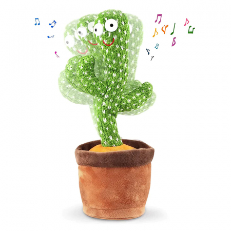 Jucarie interactiva Cactus Vorbitor si Dansator,Jucarie de plus cu acumulator si cablu USB [3]