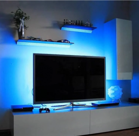Home Cinema & Audio - Banda pentru iluminare fundal TV USB, LED Ambilight, cu telecomanda si alimentare