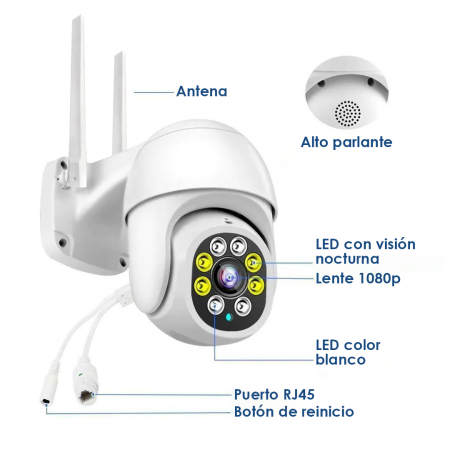 Camera video de supraveghere Jortan JT-8270QJ cu Wi-Fi wireless si pe fir la retea [3]