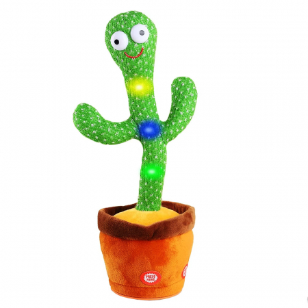 Jucarie interactiva Cactus Vorbitor si Dansator,Jucarie de plus cu acumulator si cablu USB [2]