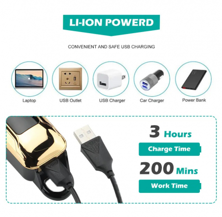Aparat profesional de tuns VGR V-268 cu incarcare prin USB si afisaj digital LCD [5]