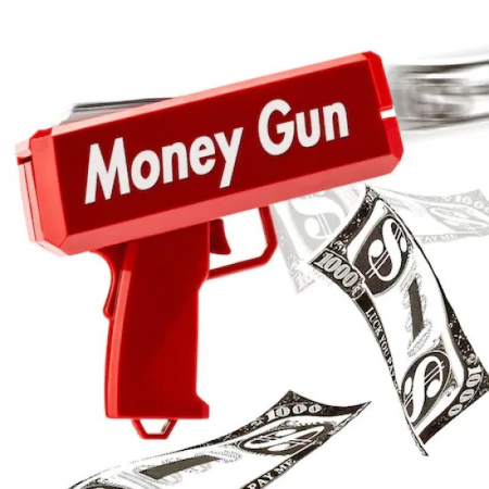 Jucarii interactive copii - Jucarie interactiva,Pistol de aruncat bani sau pliante Supreme Money Gun