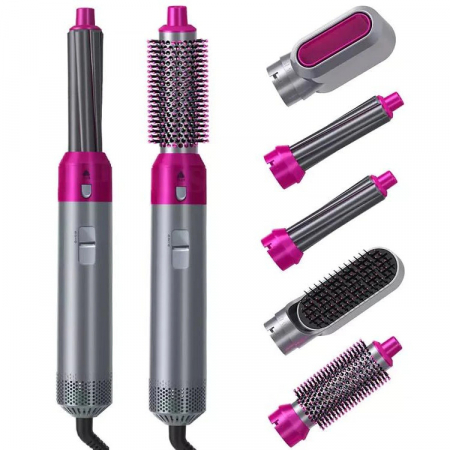 Placi de indreptat parul - Perie de par electrica Profesionala 5 in 1 Hot Air Styler cu multiple accesorii incluse