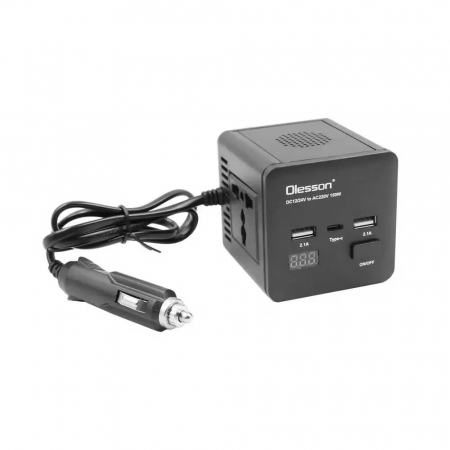 Invertoare si convertoare auto - Invertor auto Olesson 12V-24V la 220V cu putere 150 W si 2 porturi USB