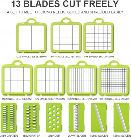 Razatoare multifunctionala Veggie Slicer pentru fructe si legume cu 22 Piese [2]
