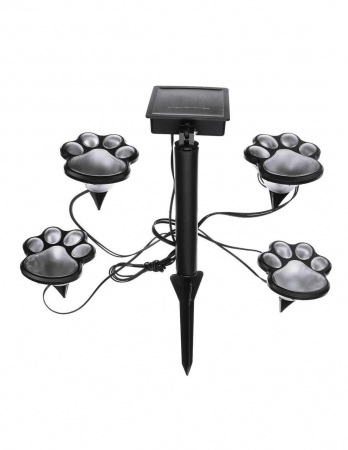 Set 4 lampi solare LED pentru gradina Paw Print Light, model amprenta labute de caine [2]