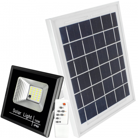Proiector LED 100W alb rece cu panou solar si telecomanda Jortan JT-BJ100W-TZ [3]