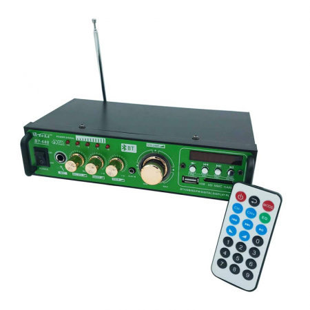 Echipamente DJ - Amplificator audio stereo Teli BT-680 cu 2 canale si cititor de card USB ,SD Card