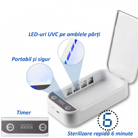 Sterilizator UVC pentru telefon sau obiecte mici cu putere 9W si functie aromaterapie [4]