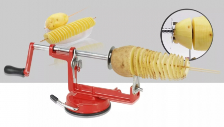 Aparat manual pentru cartofi spiralati pe bat,Spiral Potato Slicer [5]