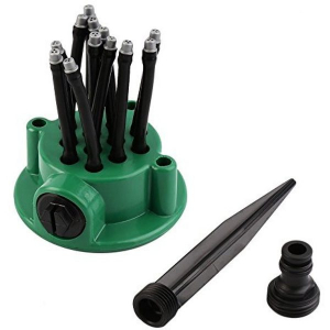 Furtunuri gradinarit - Aspersor multifunctional sprinkler 360 de grade cu 12 furtunuri flexibile semi-ajustabile pentru gradina