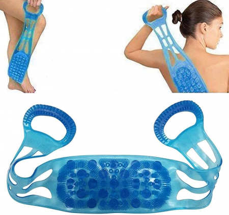 Banda de silicon pentru masaj si curatare 2in1 Dual Sided Back Scrubber [2]
