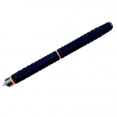 Sport & Activitati in aer liber - Baston telescopic profesional din otel, 80 cm cu 3 segmente si maner cauciucat