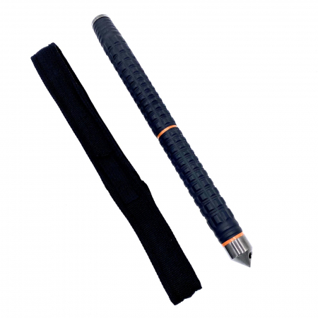 Baston telescopic profesional din otel, 80 cm cu 3 segmente si maner cauciucat [2]