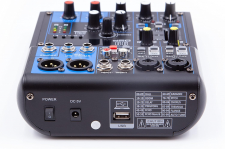 Echipamente DJ - Mixer audio profesional pasiv cu 4 canale si DSP 99 multi effect, conexiune la PC - USB 2.0
