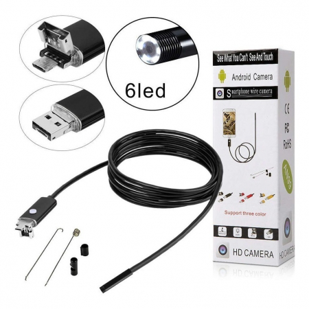 Camera endoscopica de inspectie 2 in 1 Android / PC Micro USB Wire Camera HD [1]