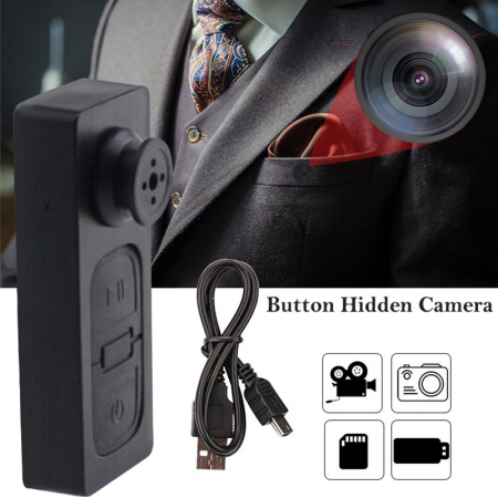 Camera Spion ascunsa in nasture, incarcare prin USB [2]