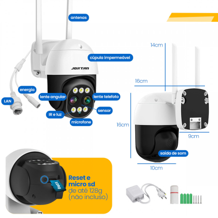 Camera supraveghere Jortan JT-8186XM cu lentila duala IP66 in infrarosu [4]