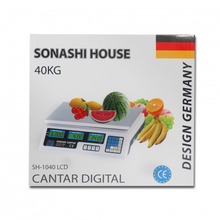 Cantar electronic 40 Kg profesional cu dublu afisaj si acumulator,Sonashi [3]