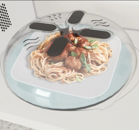 Capac magnetic pentru cuptorul cu microunde, Hover Cover Microwave Splatter Guard [2]