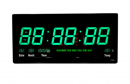 Ceas digital de perete cu LED-uri culoare verde, si display mare ultraslim JH4622 [1]